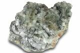 Green Cubic Fluorite Crystal Cluster on Matrix - China #323067-1